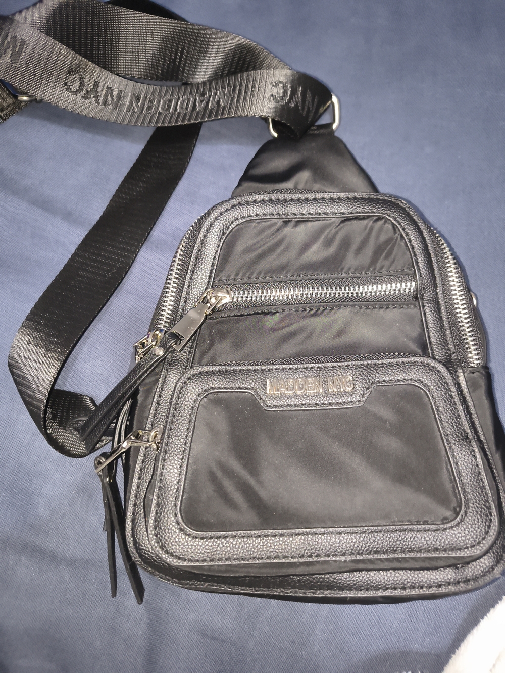Madden NYC Black Crossbody Sling Bag